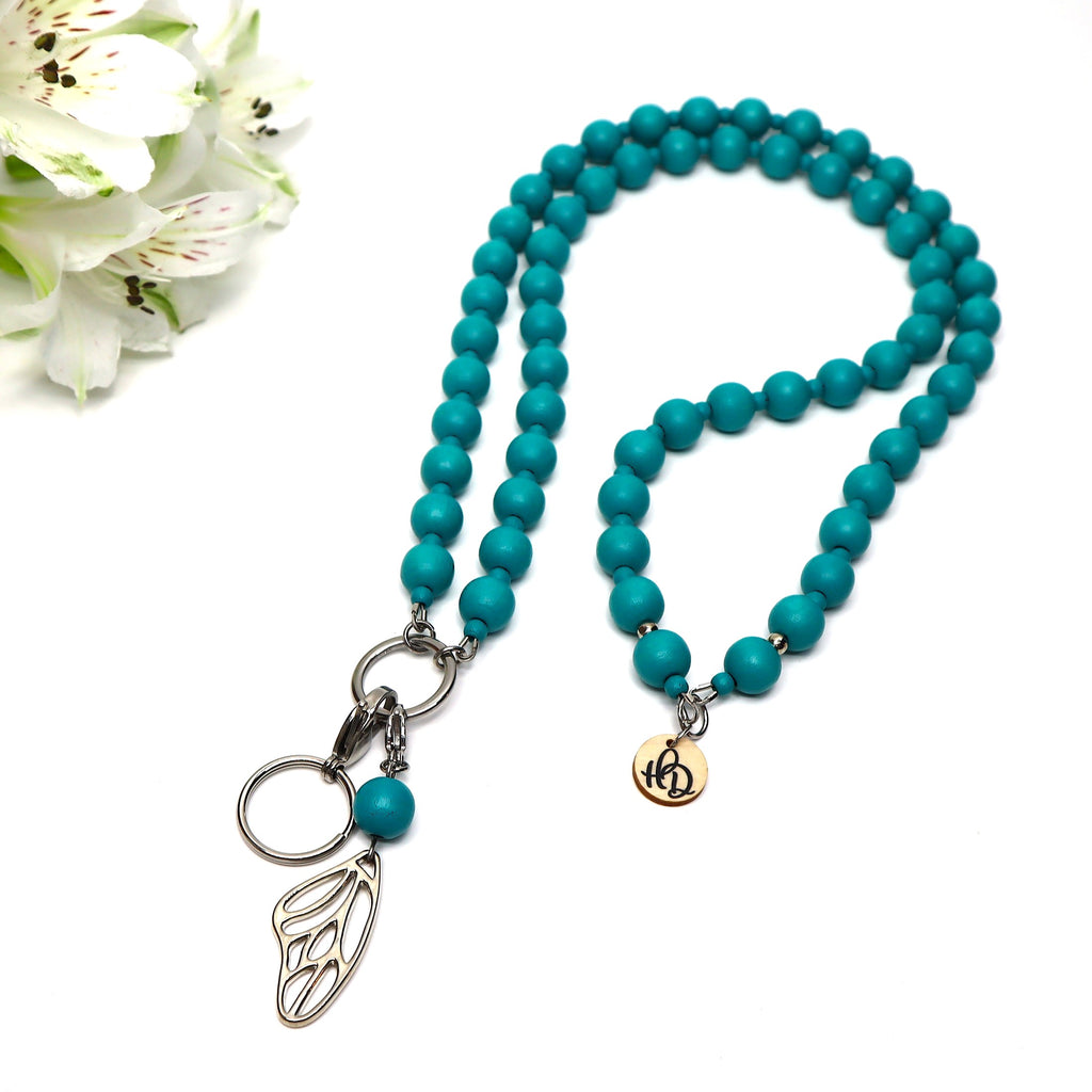 Meri-avainnauha puuhelmistä – kaunis kotimainen avainkaulanauha