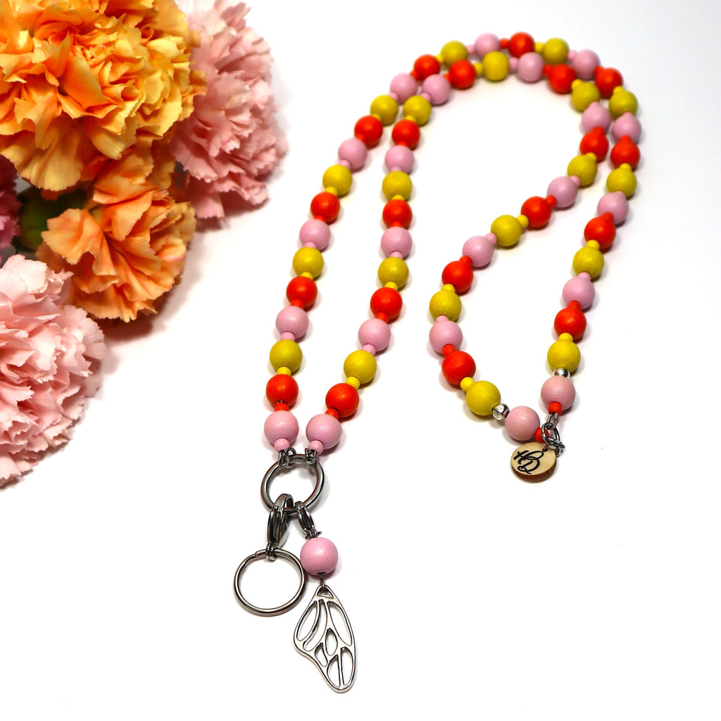 Tuttifrutti-avainnauha puuhelmistä – suomalaista käsityötä