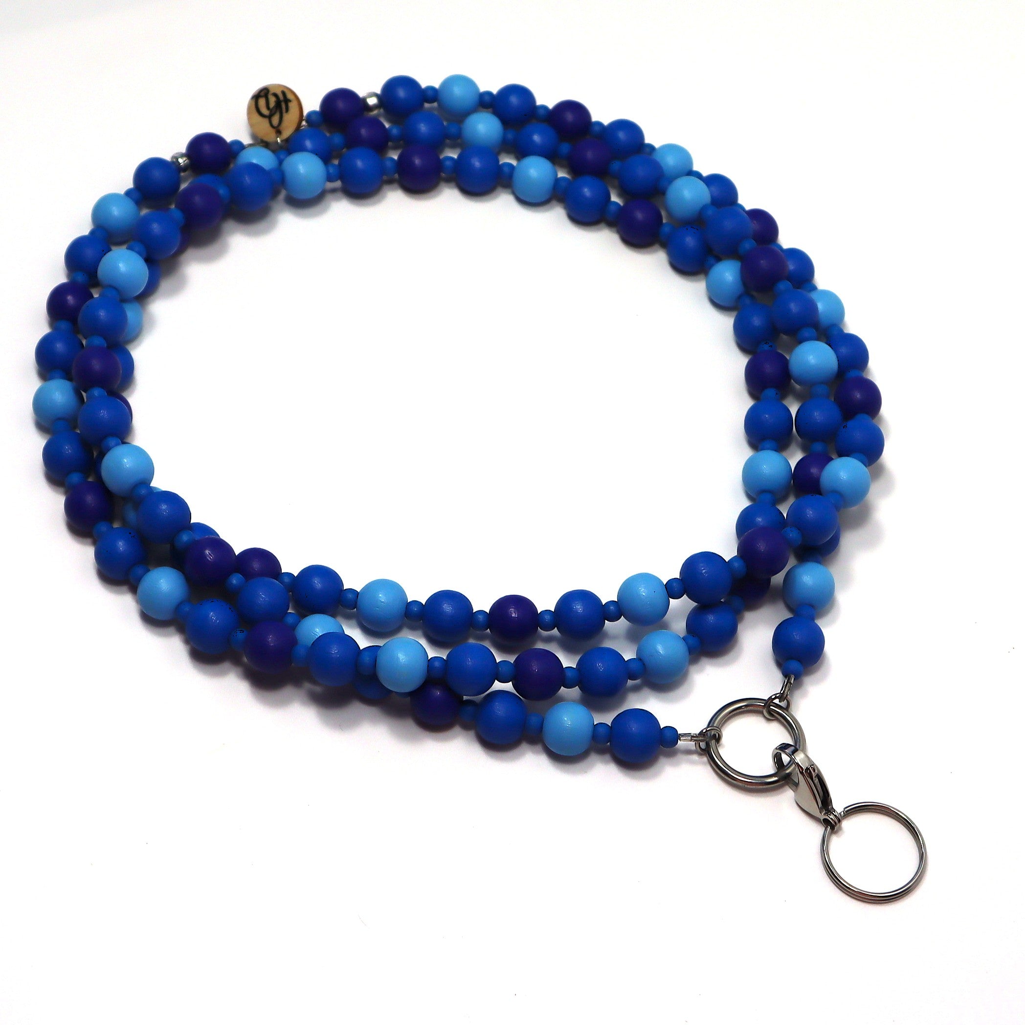 Mustikka-avainnauha puuhelmistä – ekologinen crossbody-avainkaulanauha